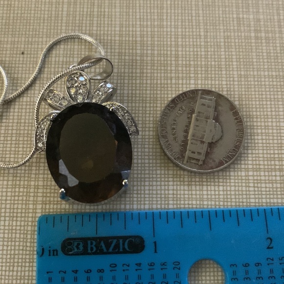 NEW Big bold beautiful Smoky Quartz pendant necklace - Picture 9 of 10